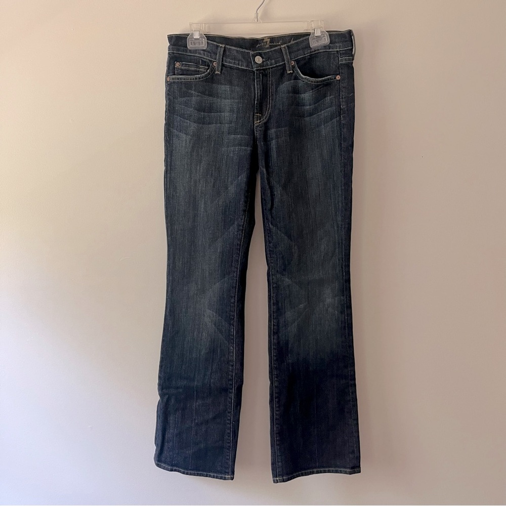 7 For All Mankind Dark Blue Boot Cut Jeans